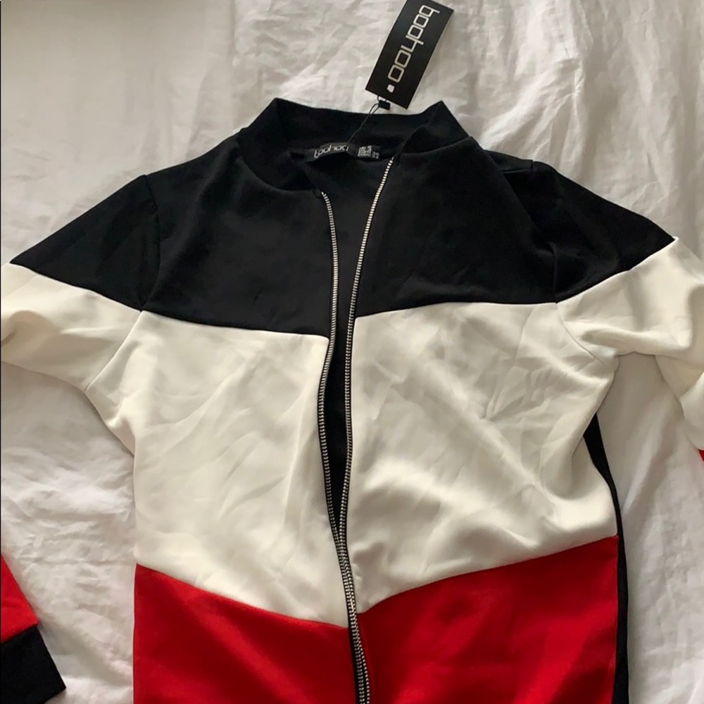 Boohoo Black Bomber